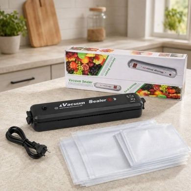 Вакуумний пакувальник продуктів Vacuum Sealer E Чорний