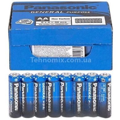 Батарейка Сольова Panasonic АА R6 1.5V (у спайці 4 шт)