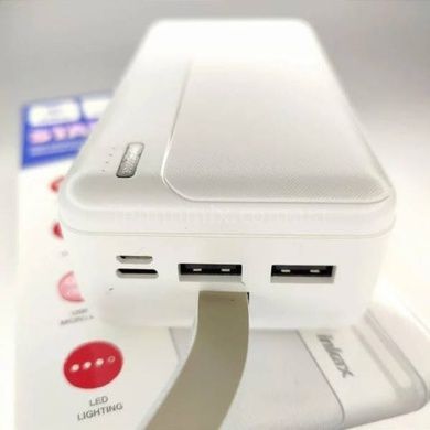 Power bank на два виходи 30000 mAh INKAX PB-03A Білий