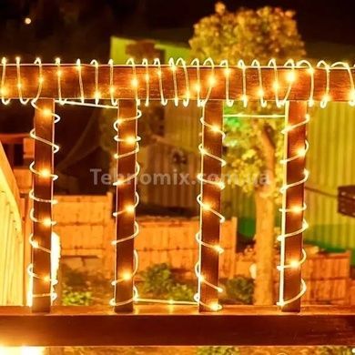 Гірлянда вулична світлодіодна Трубка із сонячною панеллю 10m 200LED LU994