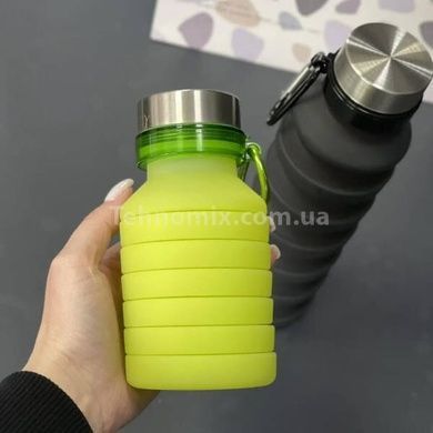 Складана силіконова пляшка Collapsible Зелена
