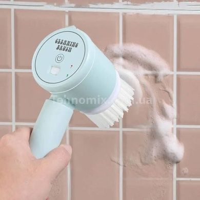 Щетка для уборки и мытья аккумуляторная Folding cleaning brush Голубая