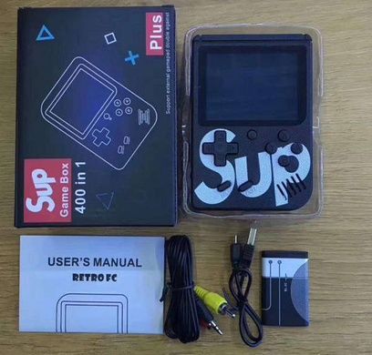 Портативна приставка Retro FC Game Box Sup 400in1 Plus Black + джойстик