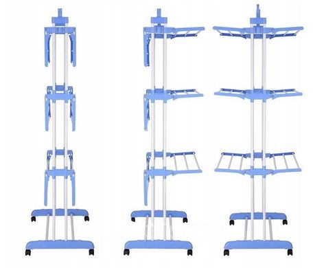 Нове надходження Сушарка для білизни Garment rack with wheels № K12-121 Блакитний
