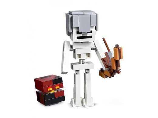 Конструктор Bela My World Minecraft 142 детали "Скелет с кубом магмы"