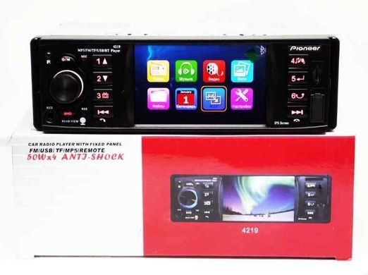 Автомагнитола MP5 Pioneer 4219 экран 4.1 Bluetooth AV-in Пульт на руль