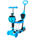 УЦЕНКА! Детский самокат трехколесный 5в1 с родительской ручкой Божья коровка Голубой (УЦ-№379)