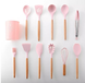 Кухонный набор из 12 предметов Kitchen Art с бамбуковой ручкой Розовый