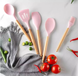 Кухонный набор из 12 предметов Kitchen Art с бамбуковой ручкой Розовый