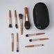 Набор кистей для макияжа 9шт в футляре на молнии Черный