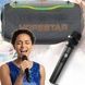 Колонка з мікрофоном акумуляторна 24000 mAh 186х404мм Hopestar H86 180W Сіра