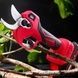 Секатор акумуляторний з LCD дисплеєм та 2 акумуляторами у валізі Чорний з червоним