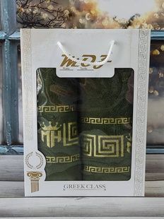 Рушники подарункові Moz versace yesil набір 2шт
