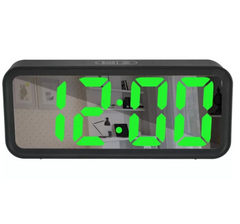 Часы настольные DT-6508 зеркальные с будильником и термометром