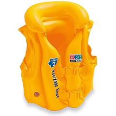 Детский надувной спасательный жилет, защитный спасательный жилет От 3 до 10 лет Swim ring желтый