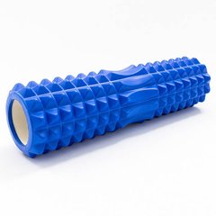 Ролик масажний для йоги, фітнесу (спини та шиї) OSPORT (45*12 см) Синій
