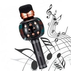 Микрофон караоке беспроводной DM Karaoke WS 2911 с колонкой/FM радио/Bluetooth Камуфляж
