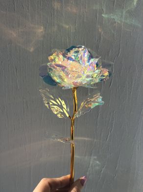 Светящаяся Роза 24 K покрытая фольгой XY19-52 Розовая