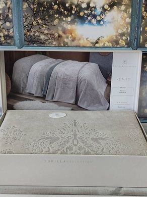 Простынь Pupilla Violet kahve 220х240 Махра/Велюр
