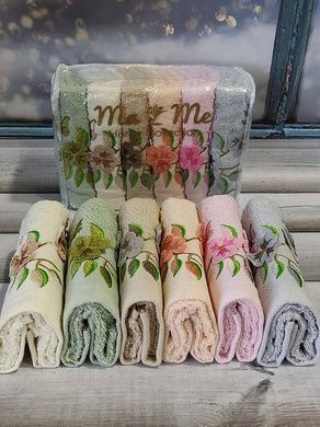 Рушники кухонні Mame Flowers 30х50см Махра набір 6шт
