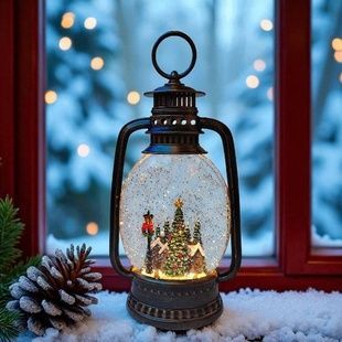 Новорічний нічник Урожай ліхтар Новорічна ніч XMAS WDL-24028D Коричневий