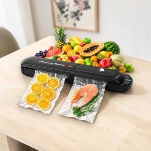 Вакуумный упаковщик Vaccum Sealer +10 мешков Чёрный