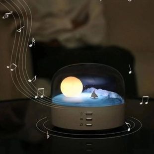 Лампа-ночник настольная со встроенной с колонкой Bluetooth Белая