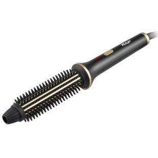 Электрощетка для завивки волос 60Вт Hair Straightener R.439B RAF Черная с золотым