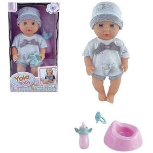 Игрушка Пупс 20см на горшке + аксессуары Yala Baby YL-2320 B-G