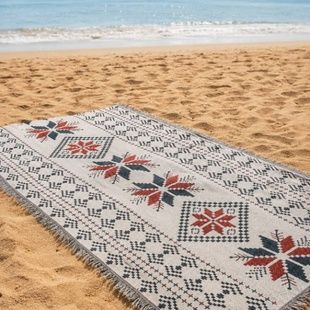 Підстилка пляжна лляна 90х180см 32502 Орнамент