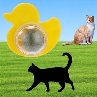 Кулька з котячою м'ятою на липучці Каченя Pet toy LY-757 Жовта