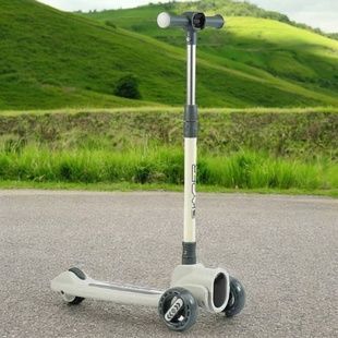 Самокат детский трехколесный 125*47см с подсветкой и музыкой Skyper FG-01417 Серый