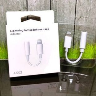 Перехідник для навушників із lightning на 3,5мм AUX Jack J-002 Білий