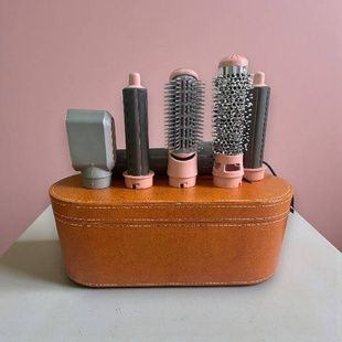 УЦІНКА! Стайлер для волосся з іонізацією 5в1 у кейсі Hair Brush Світло-рожевий