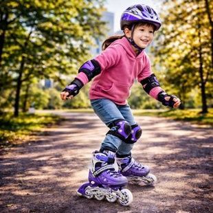 Ролики дитячі розсувні з повним комплектом захисту 34-37 Scale Sports Violet Фіолетові
