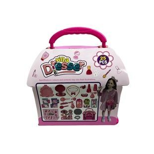 Дитячий косметичний набір сумка для макіяжу із дзеркалом Kids Pretend Toy Bag Рожевий