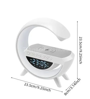 УЦІНКА! Нічник Smart Light з бездротовою зарядкою, колонкою та годинником Білий