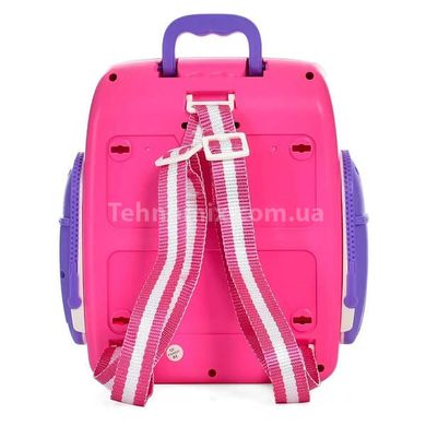 Дитячий рюкзак-сейф з кодовим замком, купюроприймачем та відбитком пальця Рожевий