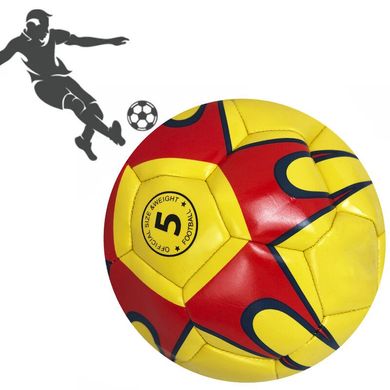 М'яч футбольний PU ламін 891-2 зшитий машинним способом Жовтий