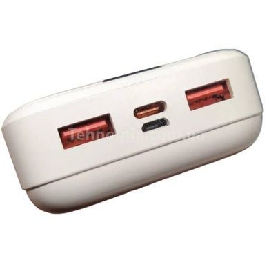 Power bank на два виходи з дисплеєм із швидкою зарядкою 20000 mAh INKAX PBQ-07 Білий