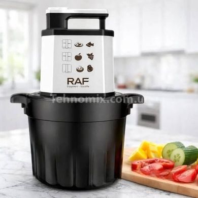 Измельчитель электрический с металлической чашей 8л RAF R7731 Черный