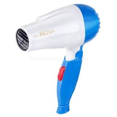 Фен дорожный компактный Nova NV-1290 Белый с голубым