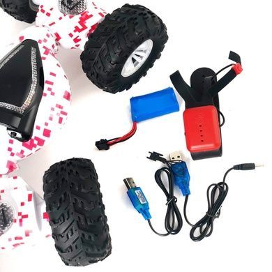 Дитяча трюка машинка перевертень Storm Climbing Car управління рукою Біла з червоним
