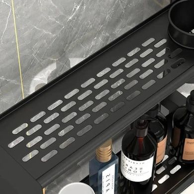 Полка настенная в ванную комнату 60*58*15см AND-106-20-69PCS Черная