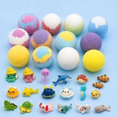Набір бомбочок для ванни з іграшкою сюрпризом BATH BOMB GIFT Мікс квітів