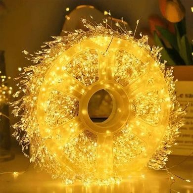Гірлянда роса лінійна Мішура пухнаста з пультом 50м 1500LED 220V 4491 AND 23-10