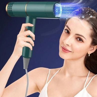 Розумний компактний фен з іонізацією Dry Hair Efficiently UKC MA03-56 Зелений