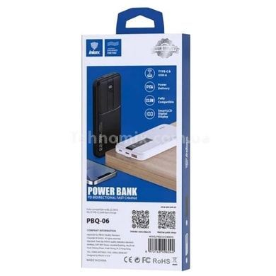 Power bank на два выхода с дисплеем с быстрой зарядкой 10000 mAh INKAX PBQ-06 Белый
