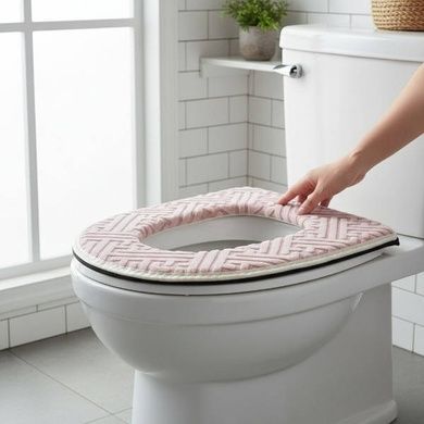 Чехол-сидение на унитаз Toilet seat cover AND 03 Розовый