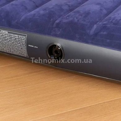 Матрац надувний з велюровим покриттям 191*76*25см 64756 Intex Синій